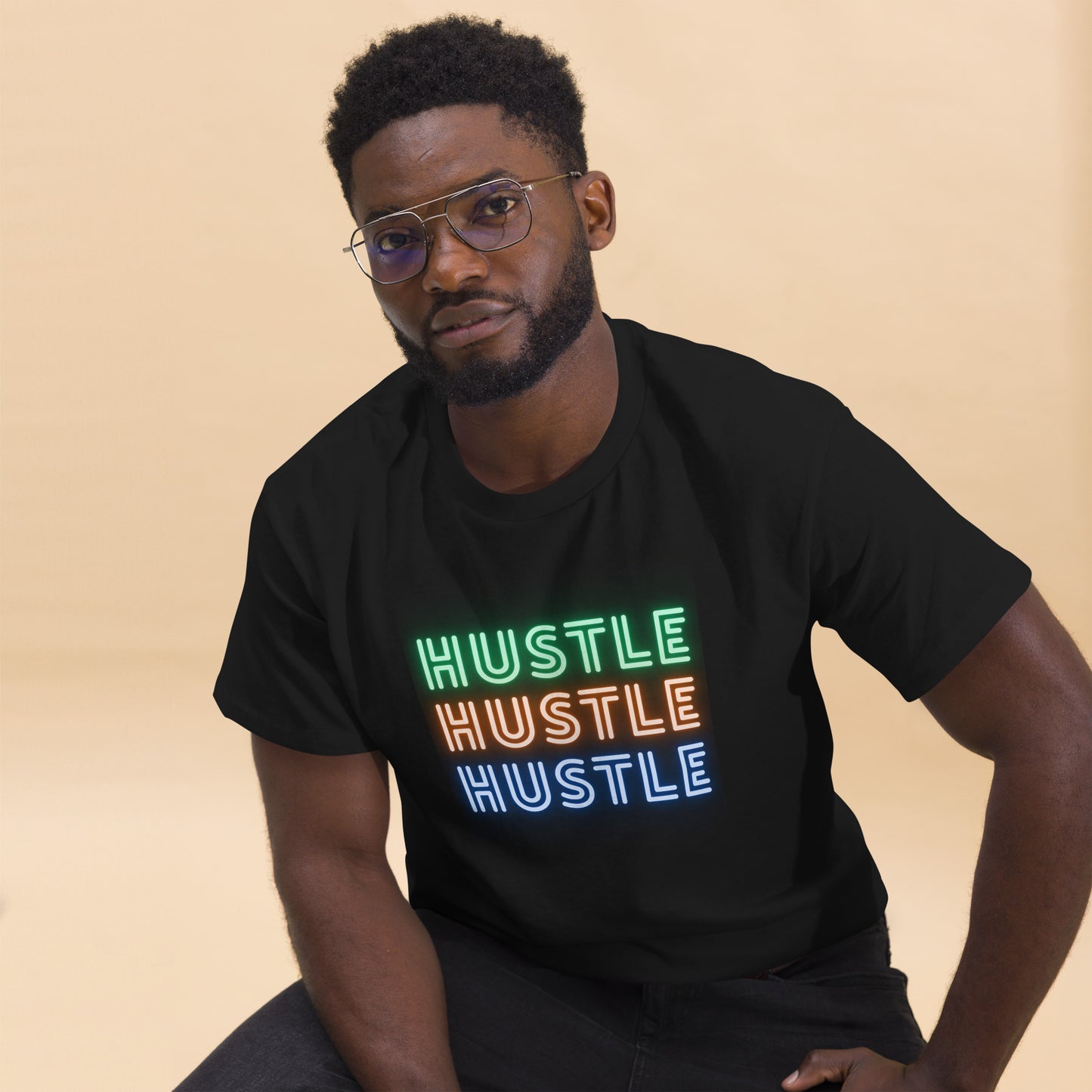 Men's classic tee-HUSTLE