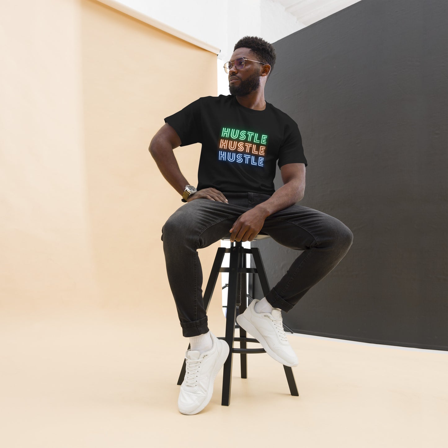 Men's classic tee-HUSTLE
