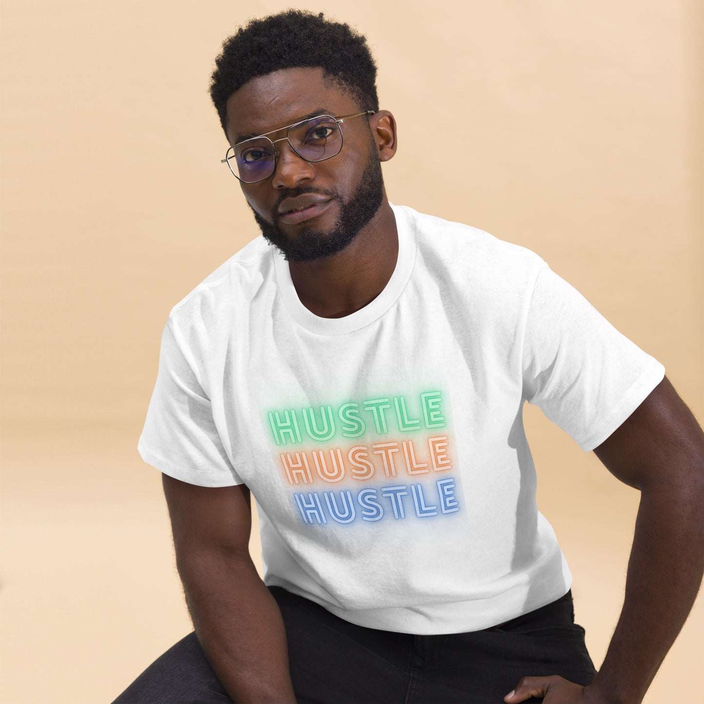 Men's classic tee-HUSTLE