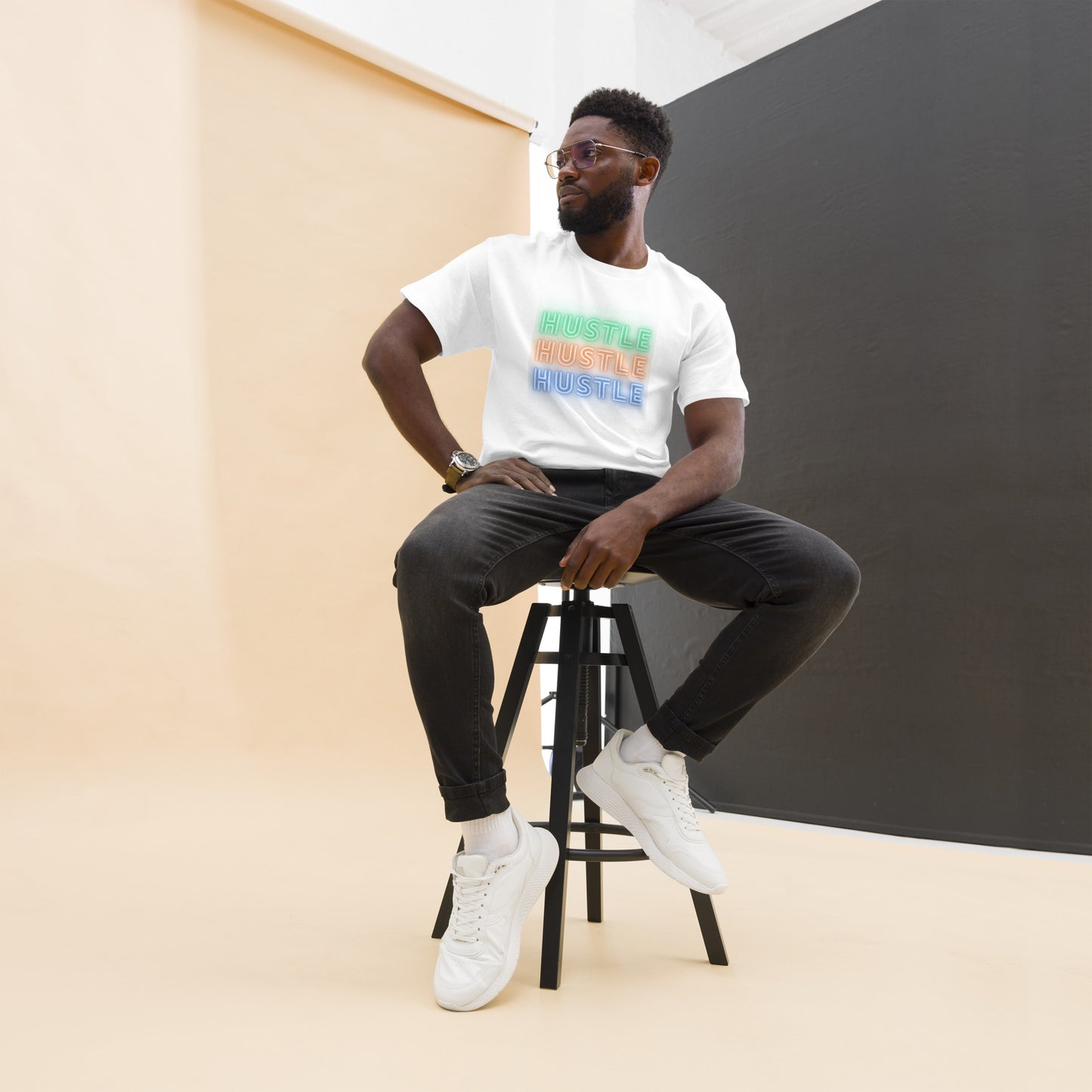 Men's classic tee-HUSTLE