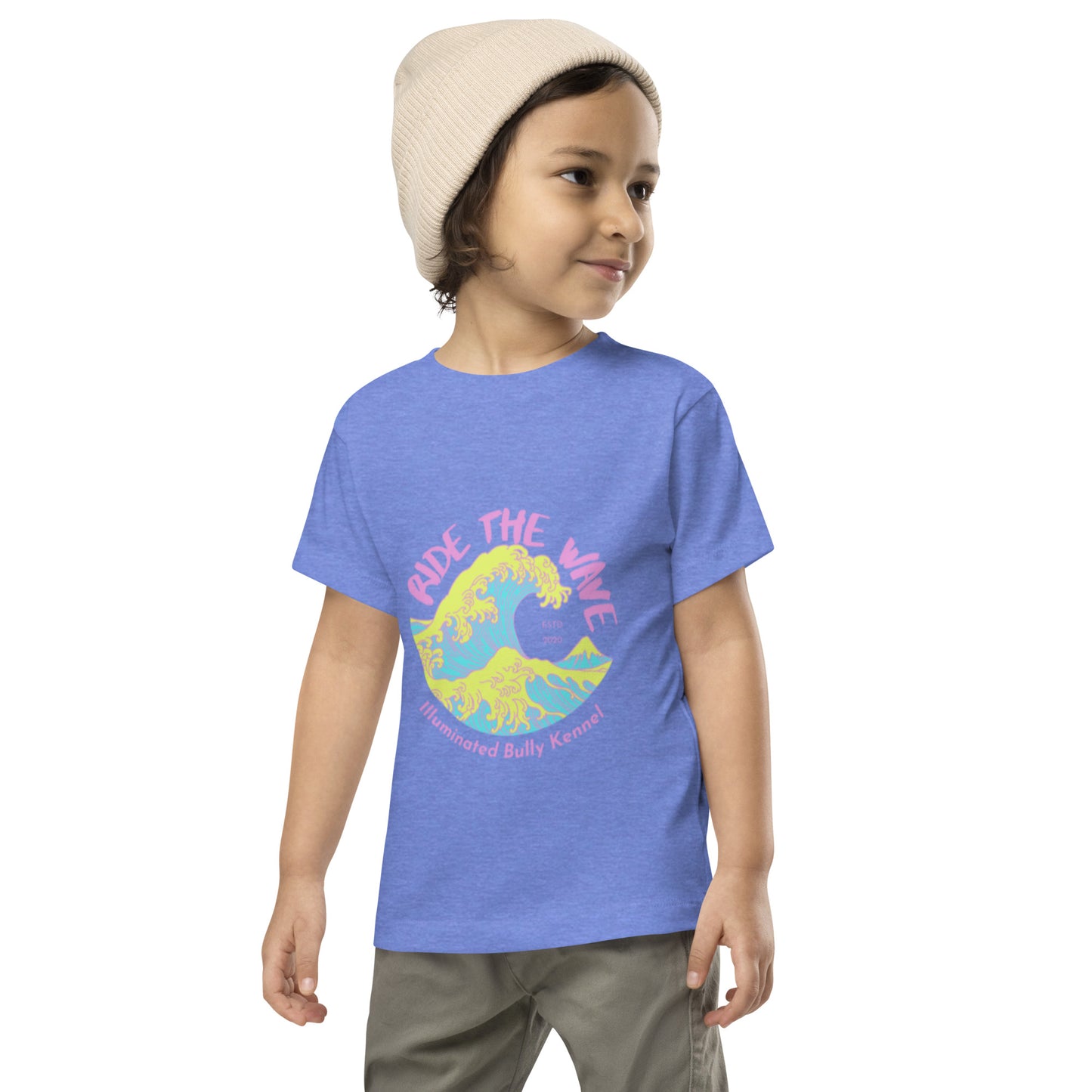 Toddler Short Sleeve Tee- Neon Wave