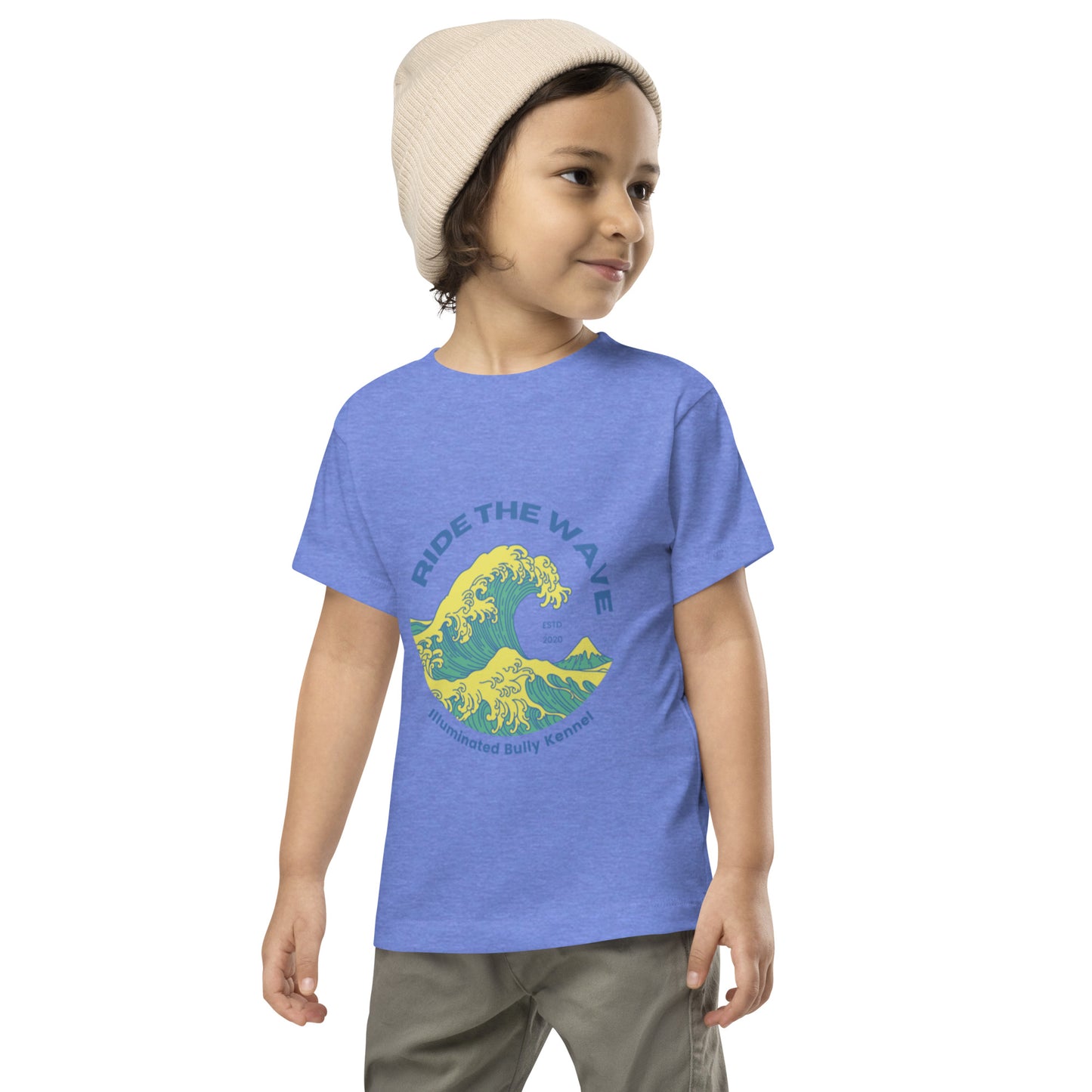 Toddler Short Sleeve Tee- Turquoise Wave