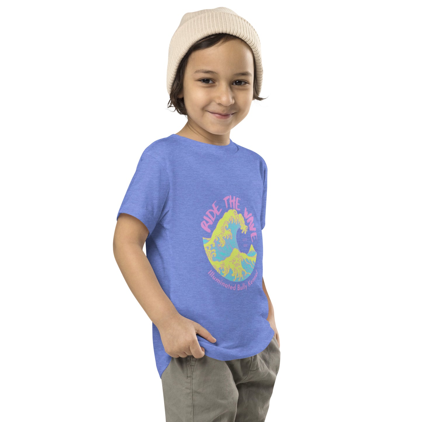 Toddler Short Sleeve Tee- Neon Wave
