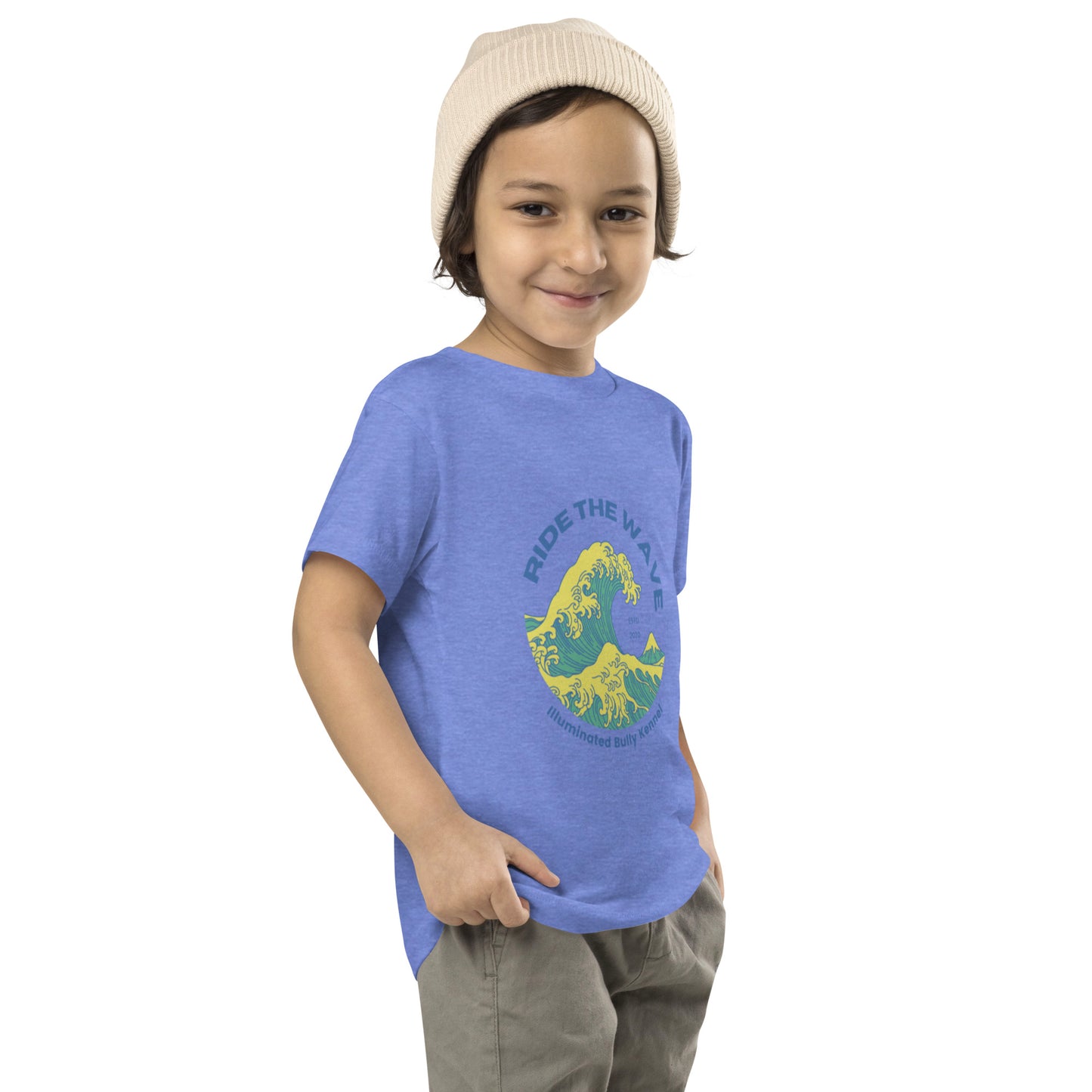 Toddler Short Sleeve Tee- Turquoise Wave