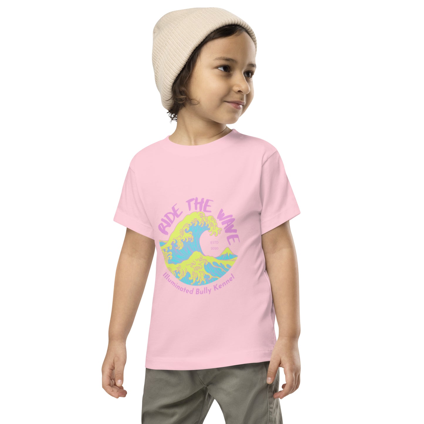Toddler Short Sleeve Tee- Neon Wave