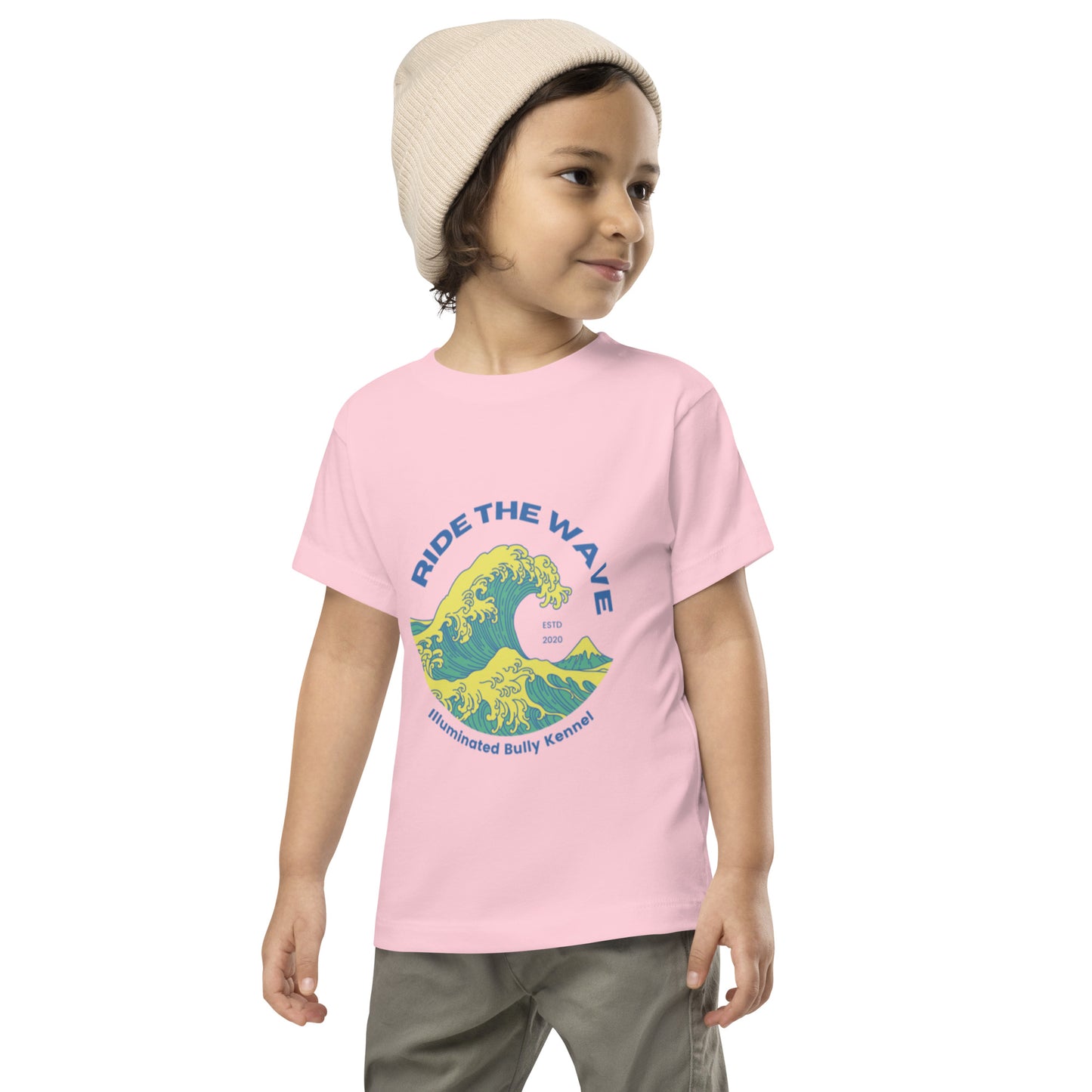 Toddler Short Sleeve Tee- Turquoise Wave