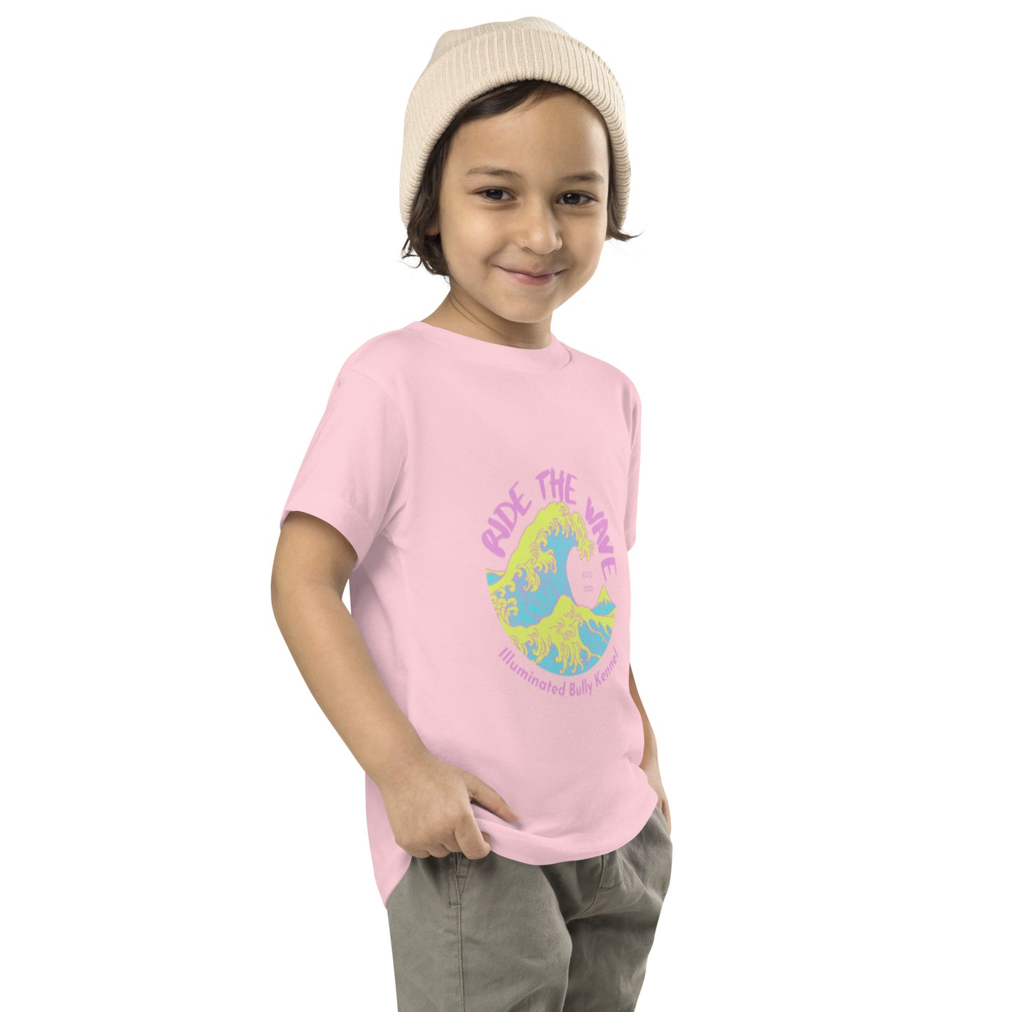 Toddler Short Sleeve Tee- Neon Wave