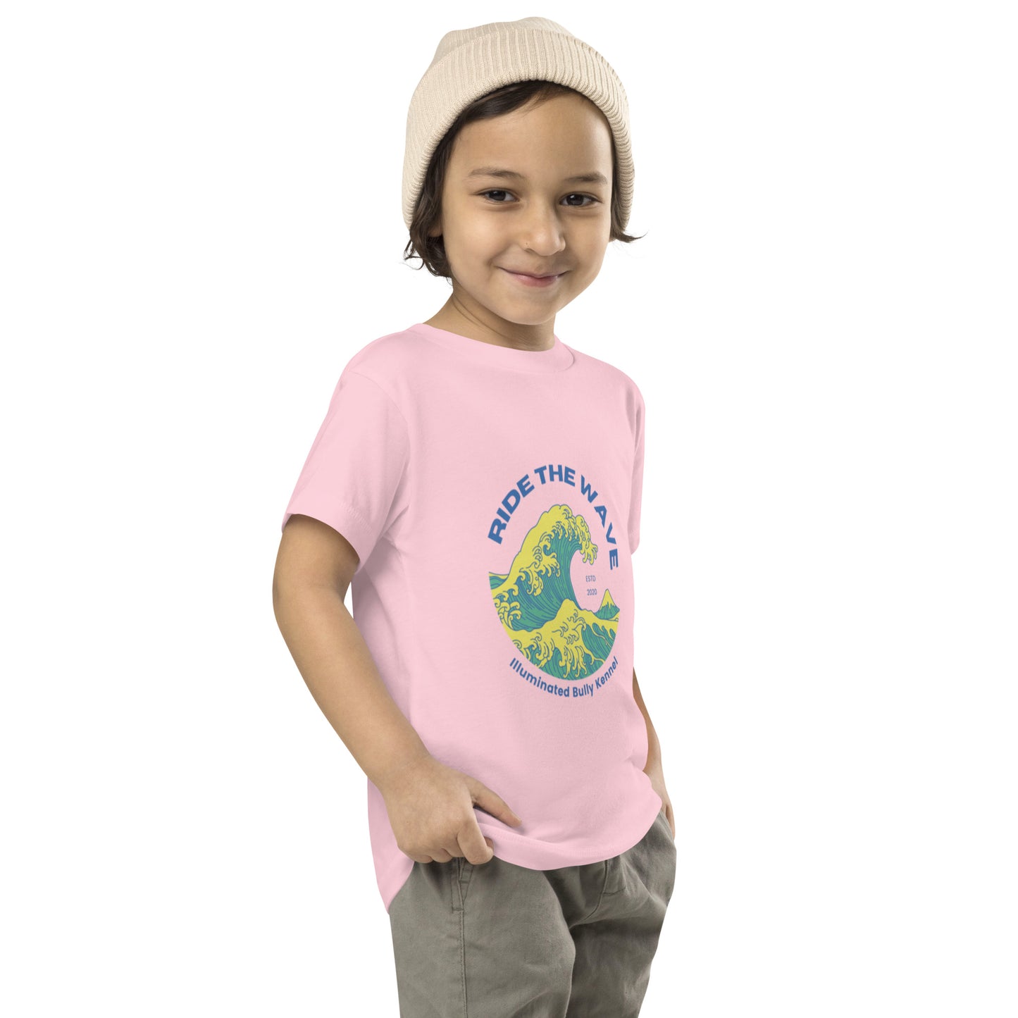 Toddler Short Sleeve Tee- Turquoise Wave