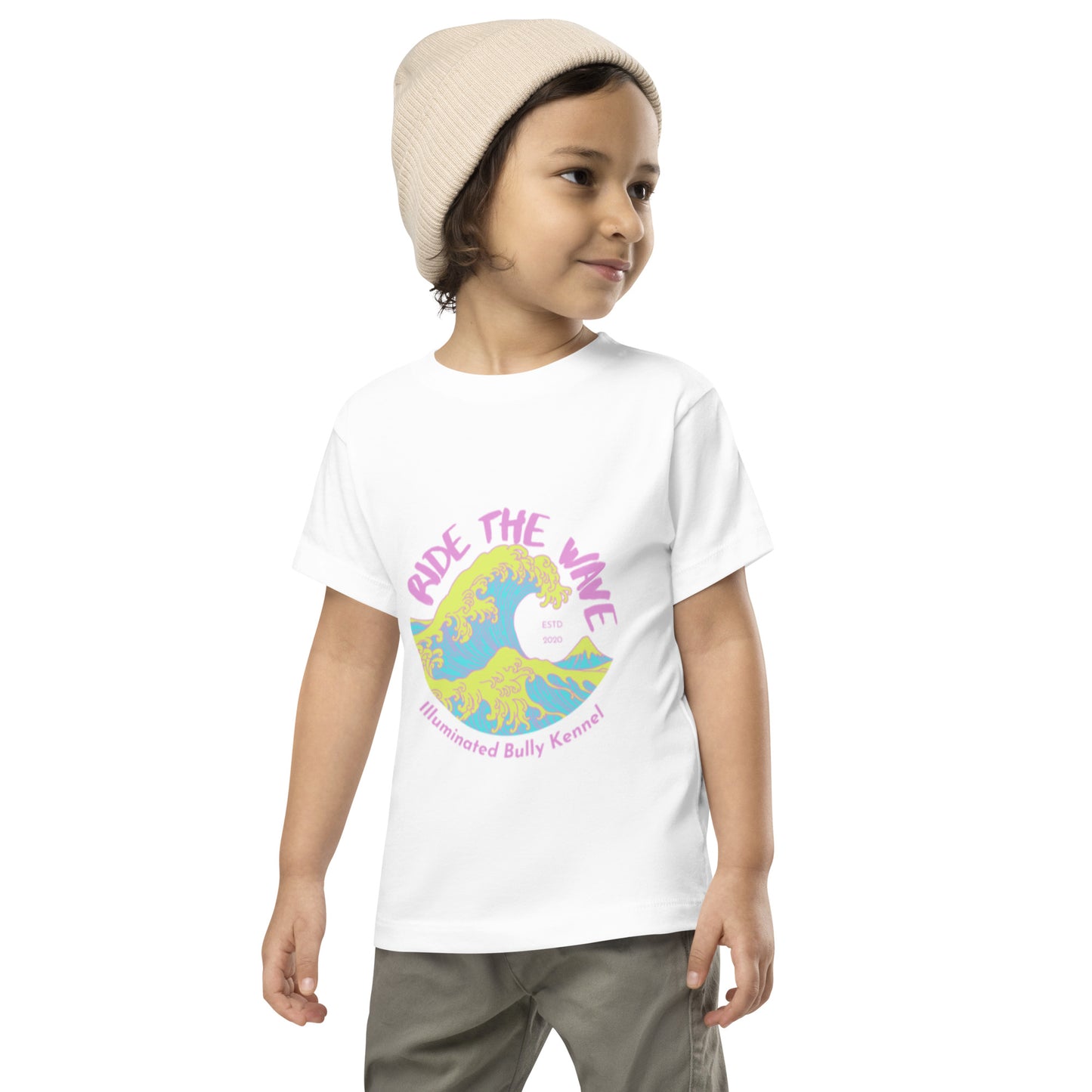 Toddler Short Sleeve Tee- Neon Wave