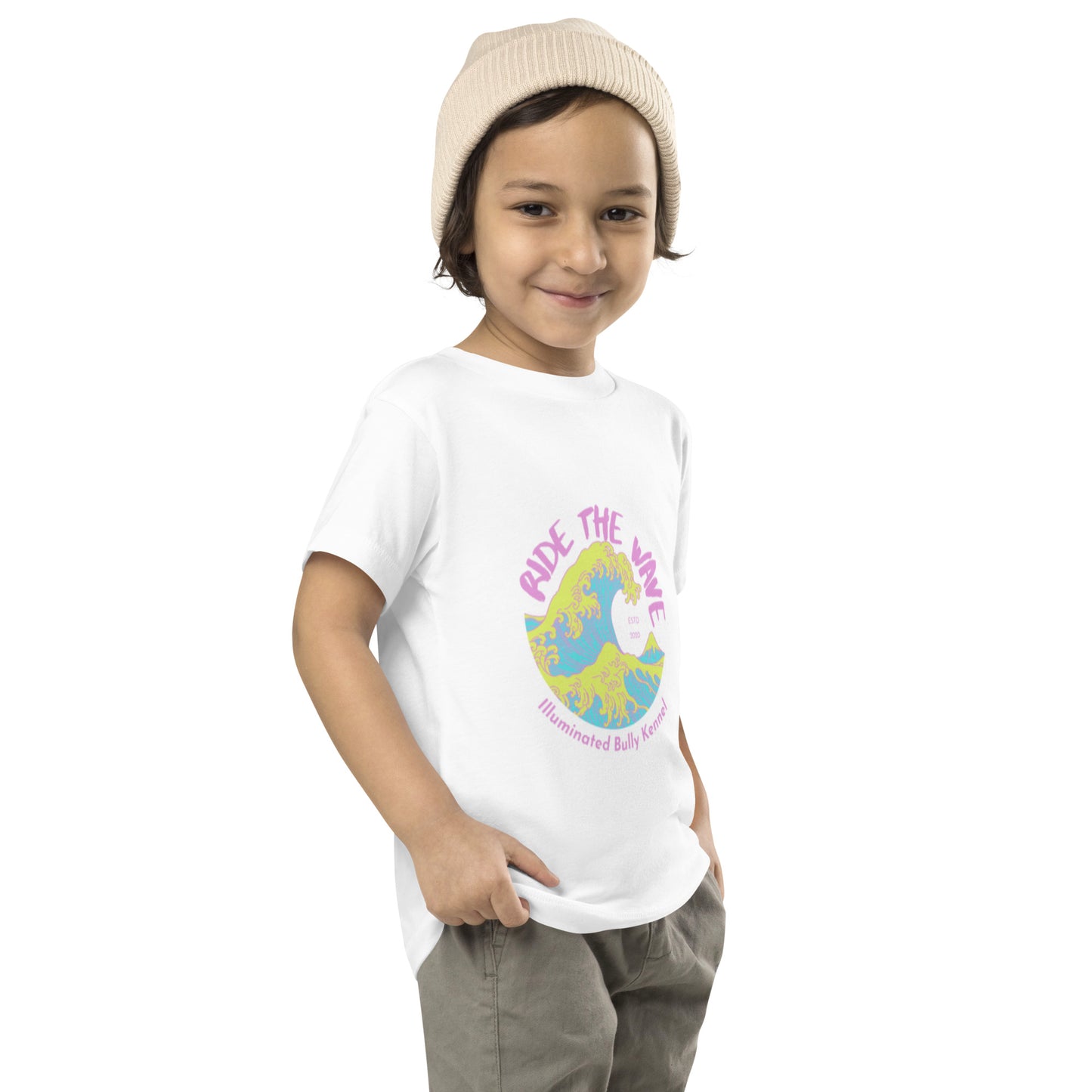 Toddler Short Sleeve Tee- Neon Wave