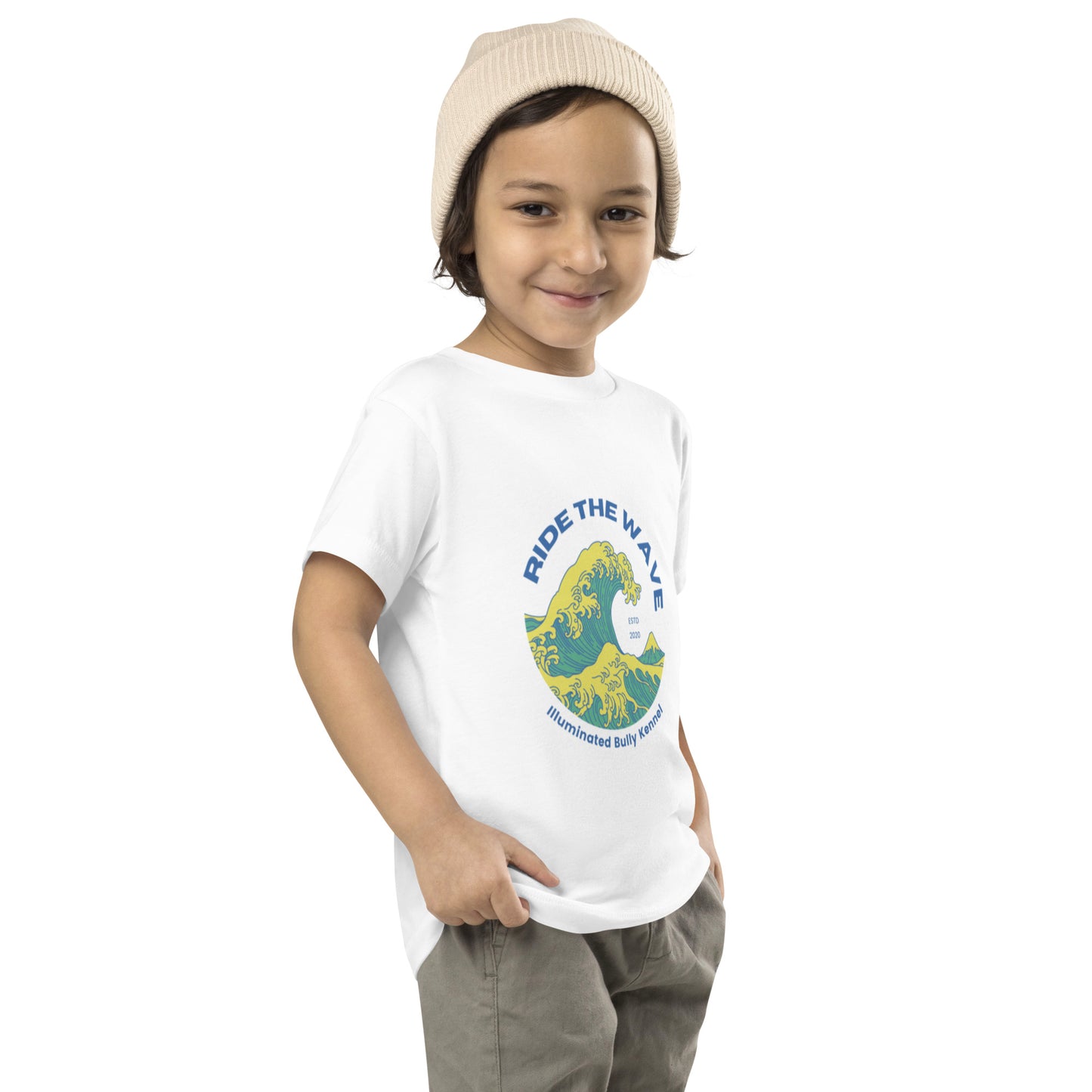 Toddler Short Sleeve Tee- Turquoise Wave