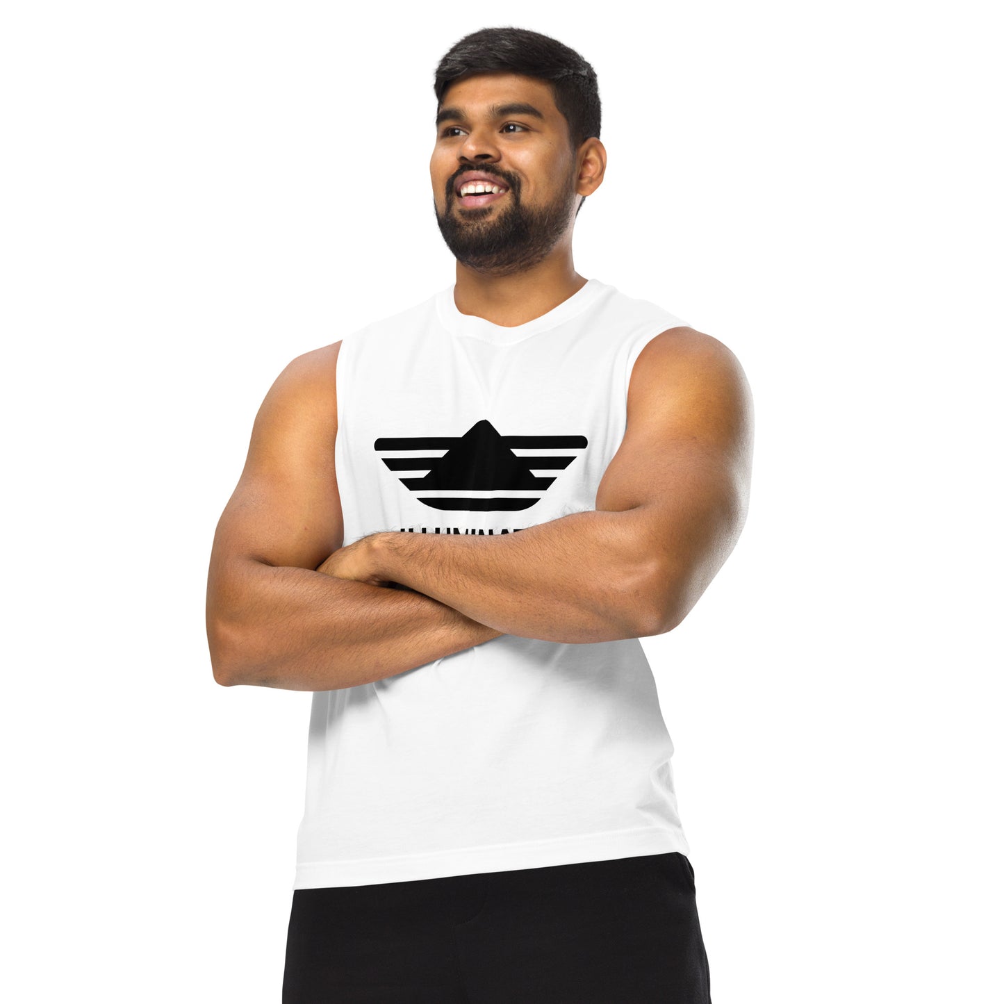 Black logo Muscle Shirt