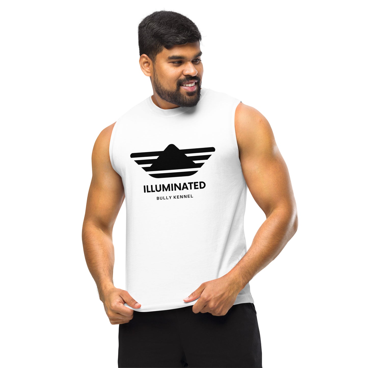 Black logo Muscle Shirt