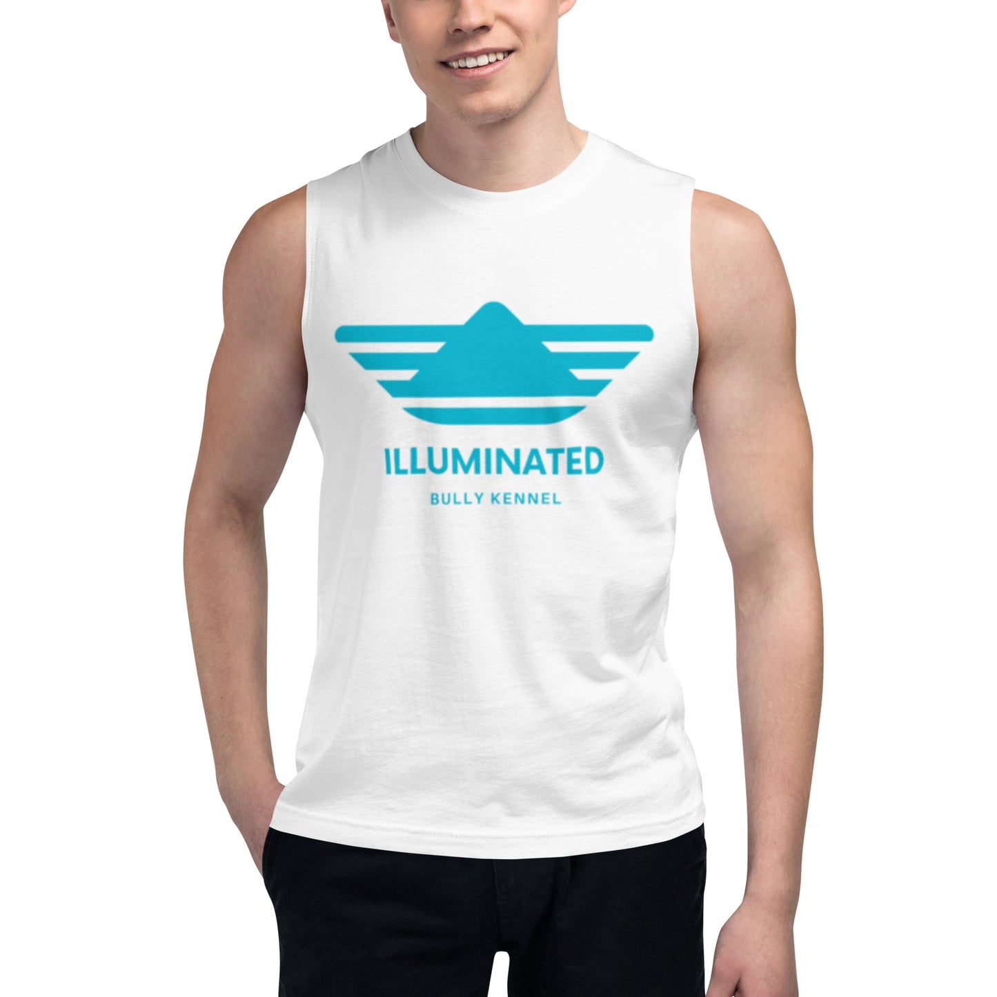 Blue Logo Muscle Shirt