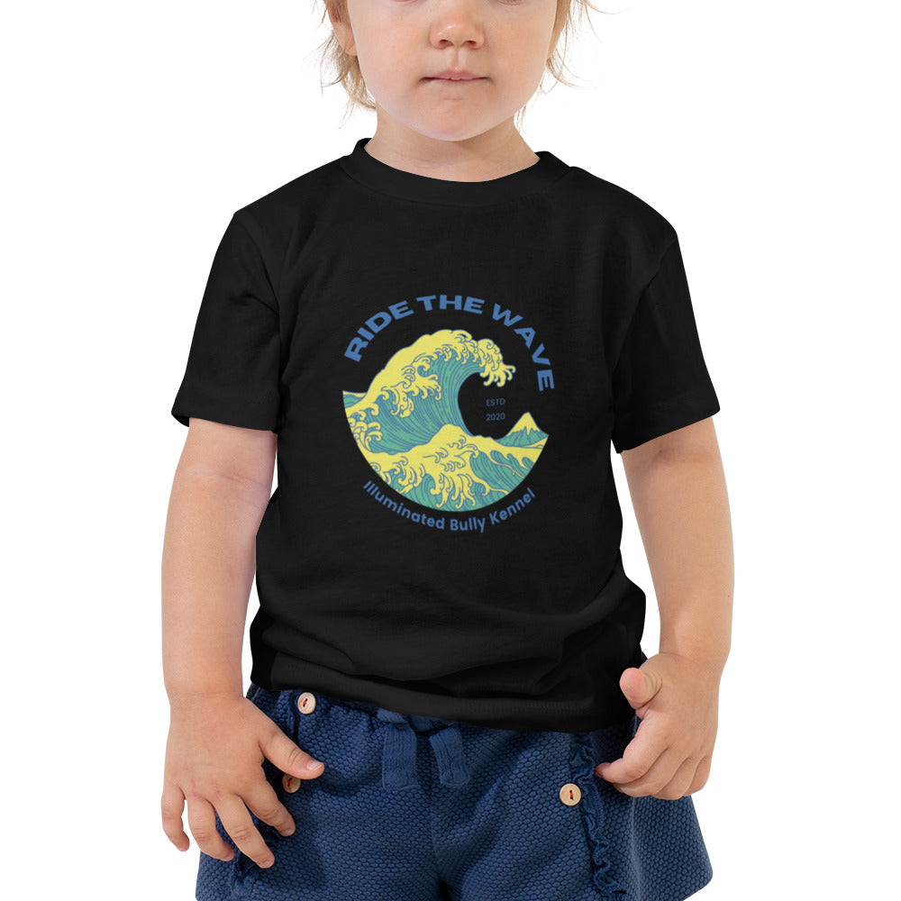 Toddler Short Sleeve Tee- Turquoise Wave