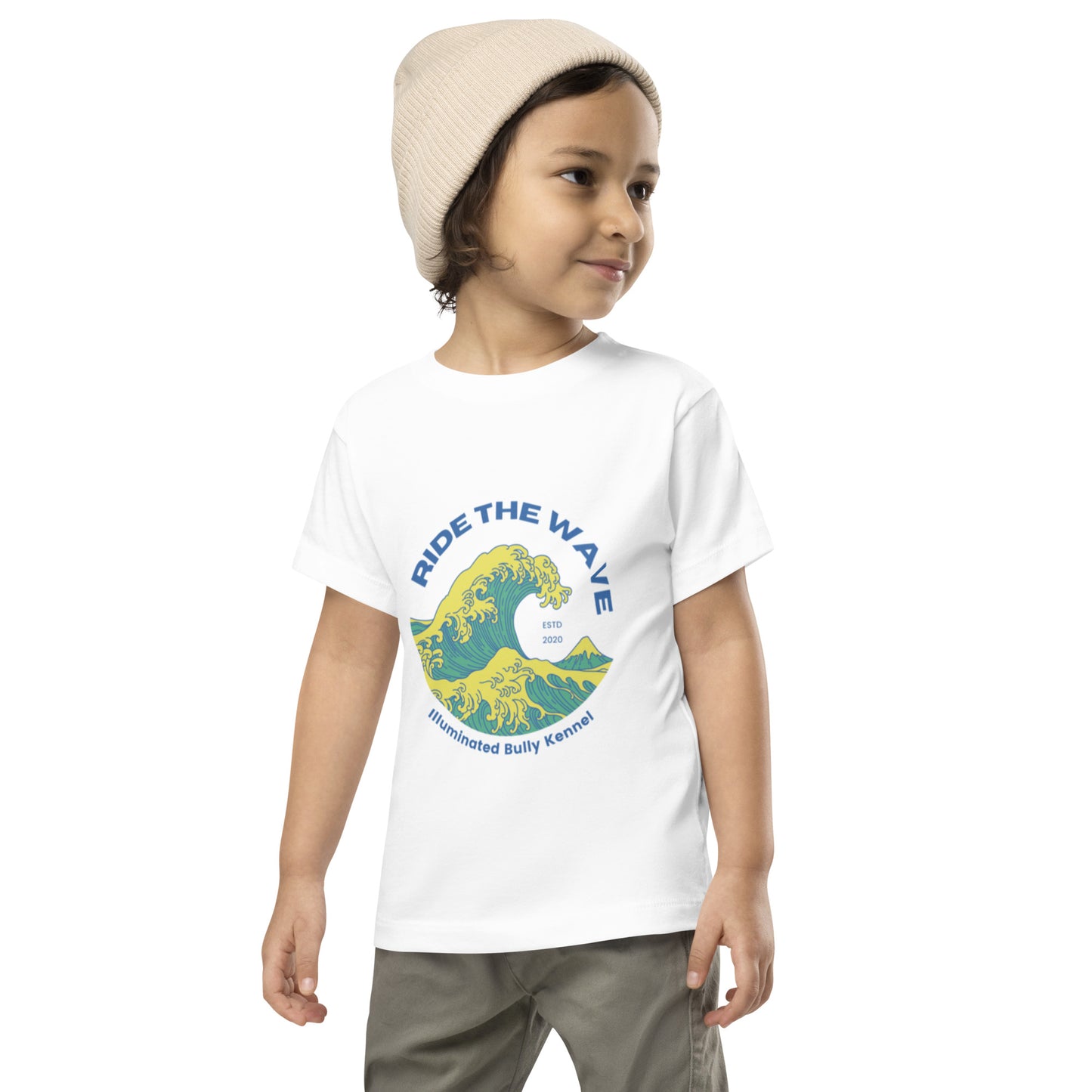Toddler Short Sleeve Tee- Turquoise Wave